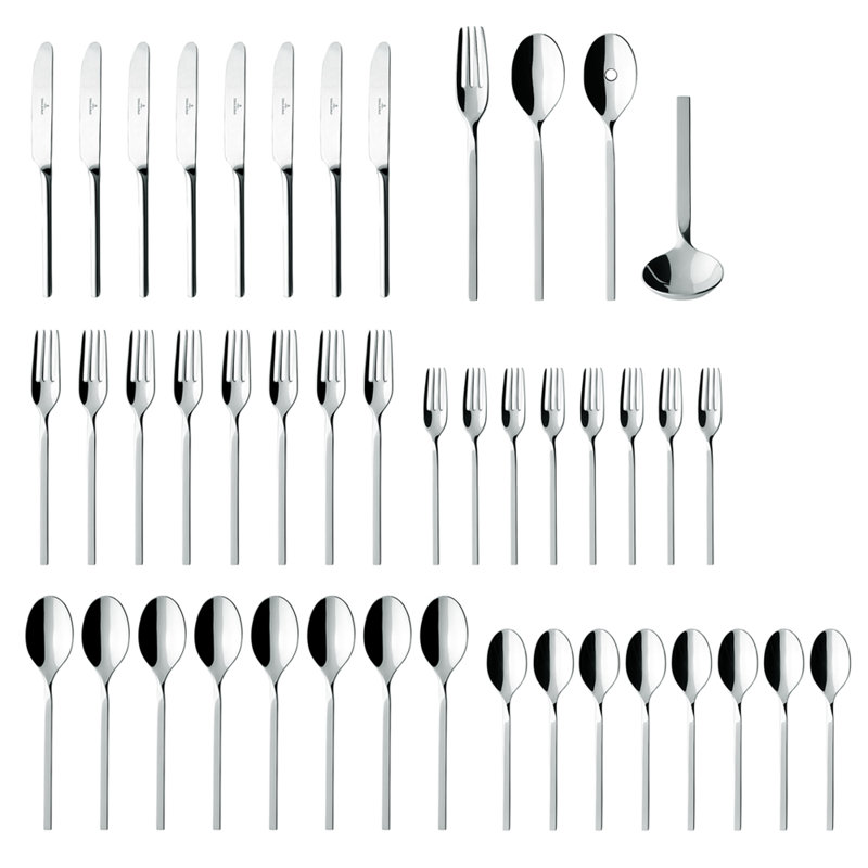 Villeroy & Boch New Wave Stainless Steel Flatware Set of 64 & Reviews